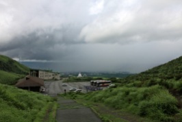 The rain coming to us (Mount Aso)