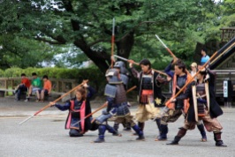 Soldiers and samurai in Kumamoto castle